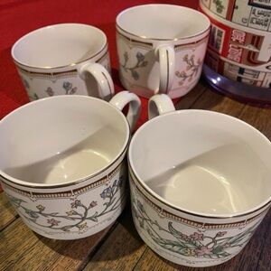 Four Farberware Wellesley Fine China Cups